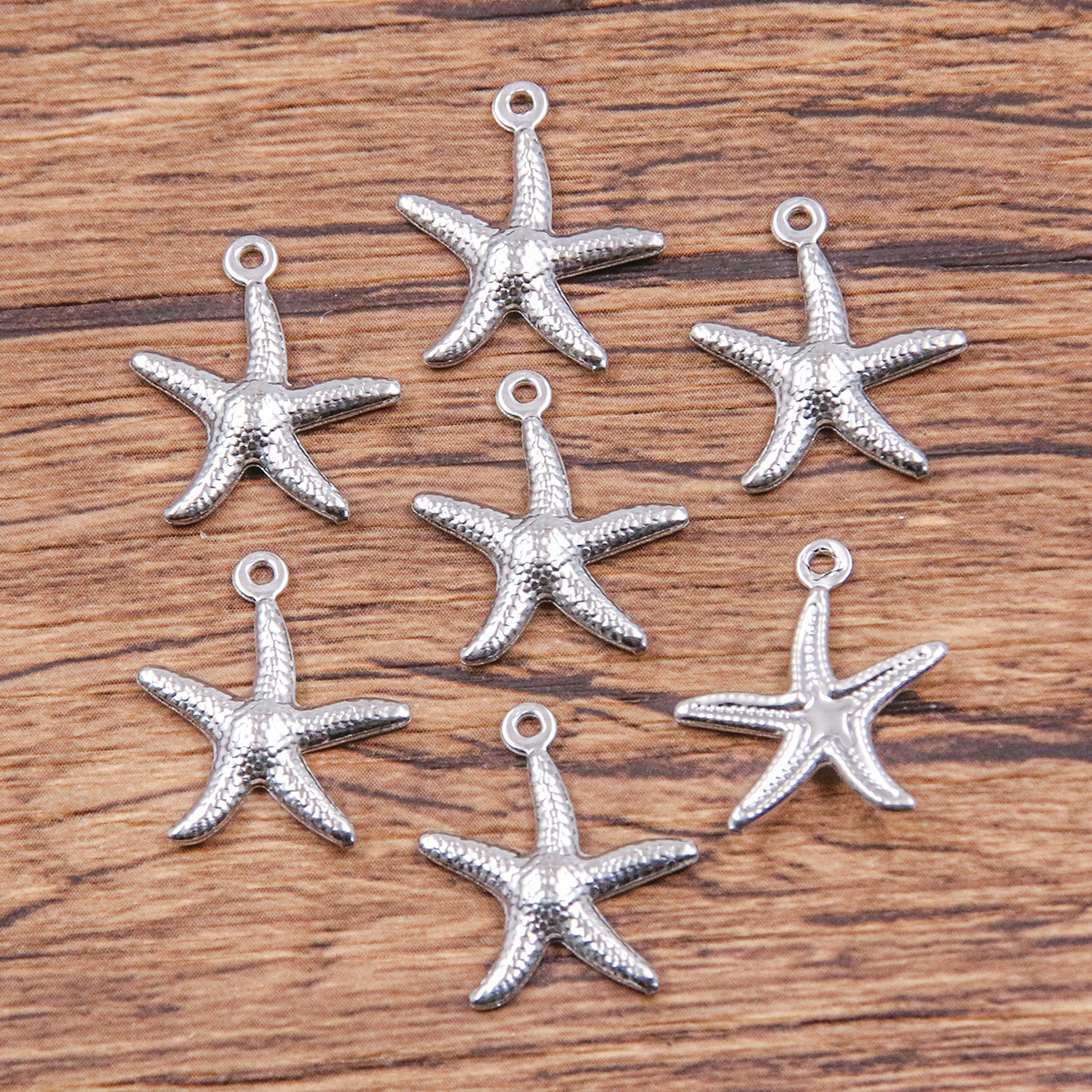 1:Steel color starfish 15x17mm