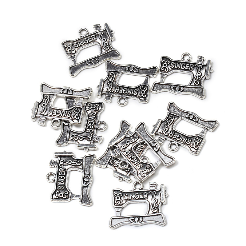 2 20x17x1mm couleur argent antique