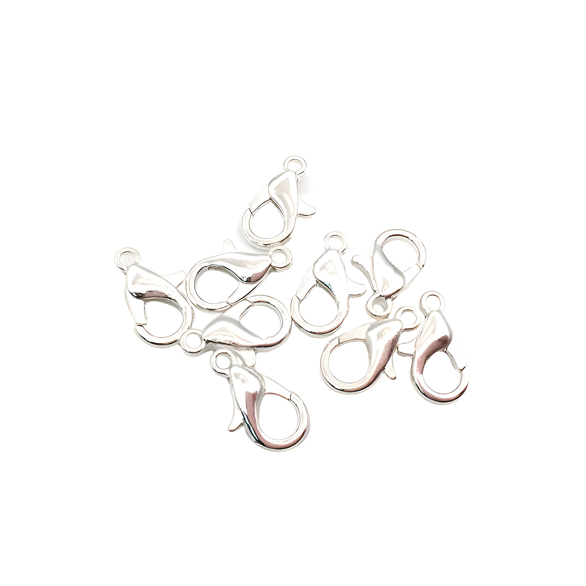 1:1 bright silver lobster clasp 7x12mm-9284-0.3g
