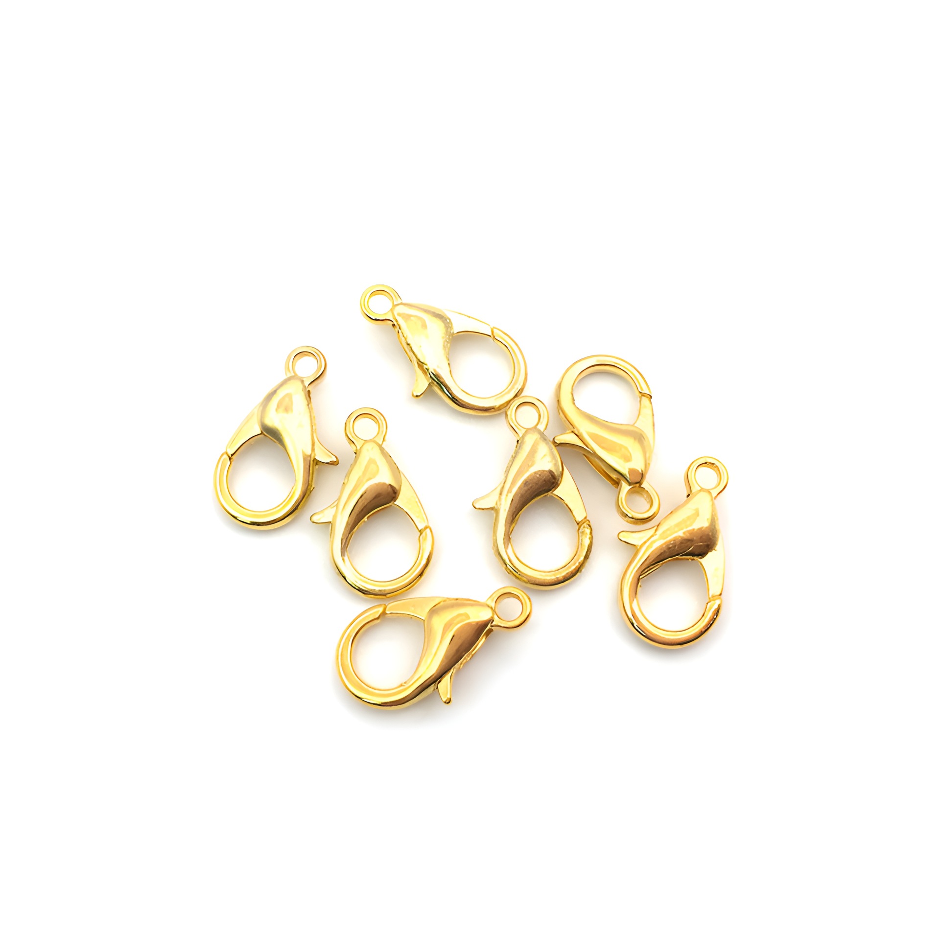 4:1 golden lobster clasp 7x12mm-9287-0.3g