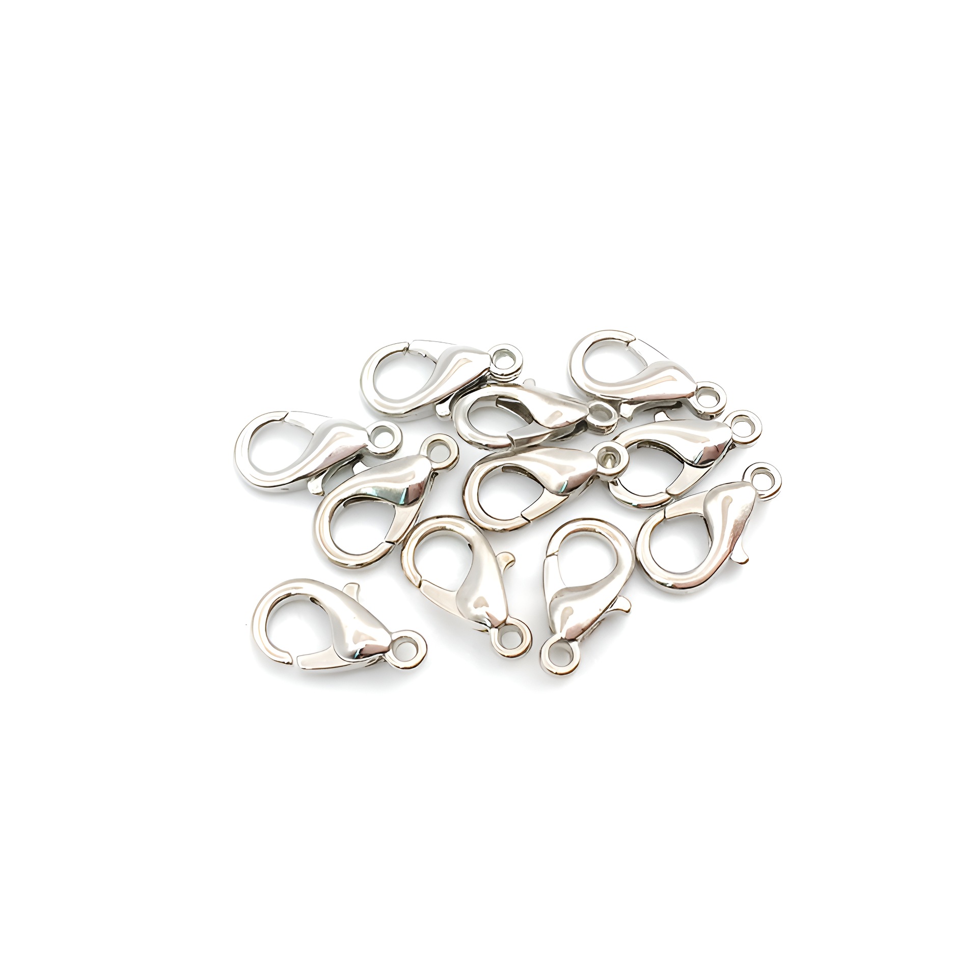 5:1 white K lobster clasp 7x12mm-9288-0.3g