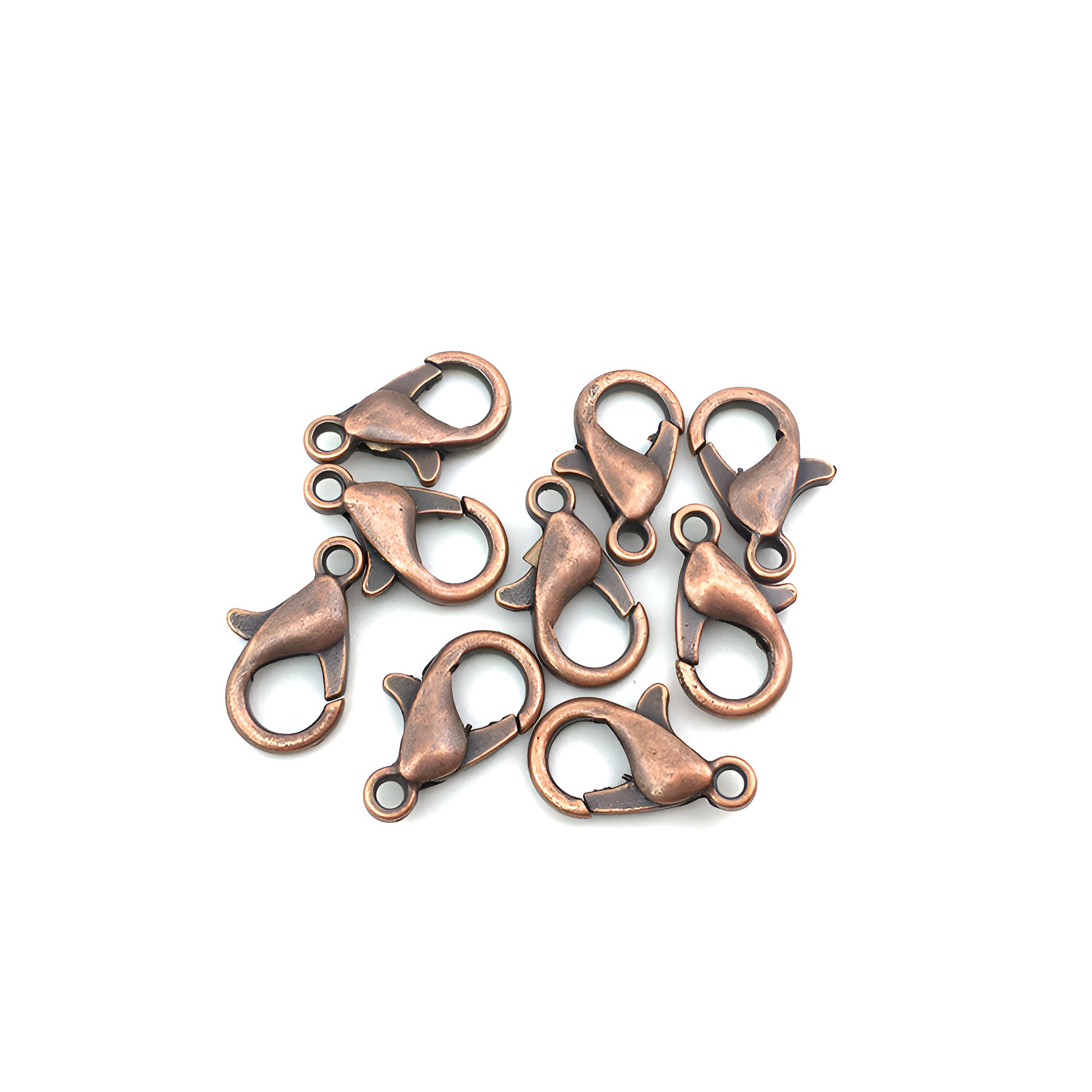 8:1 antique red copper lobster clasp 7x12mm-9291-0.3g