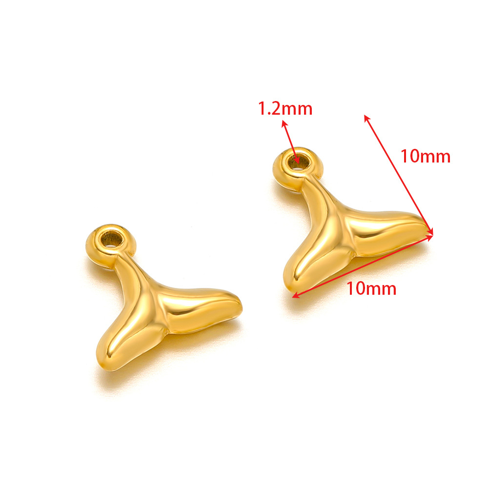 1:10*10mm small fish tail inner 1.2mm single hole gold