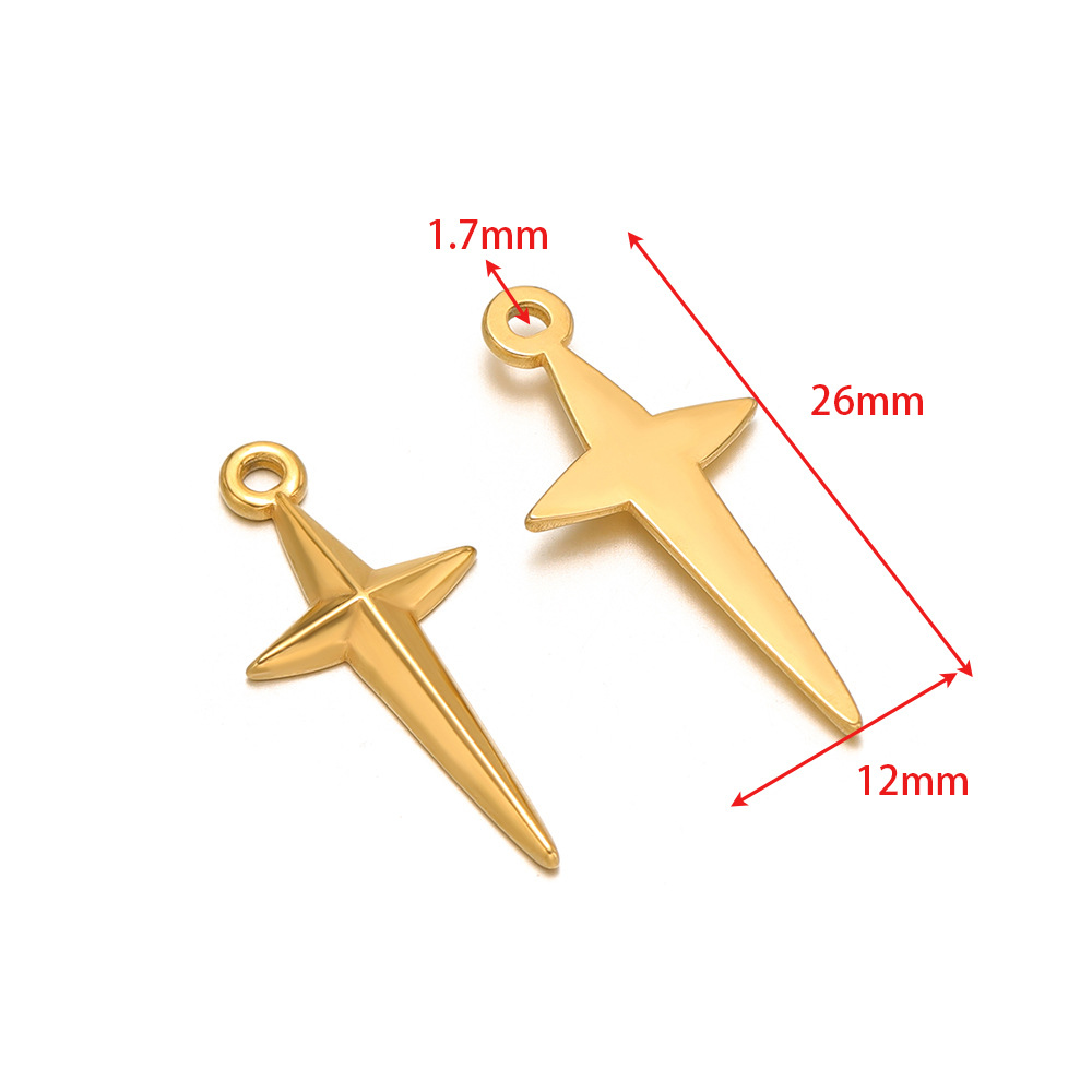 3:12*26mm cross with 1.7mm single hole gold