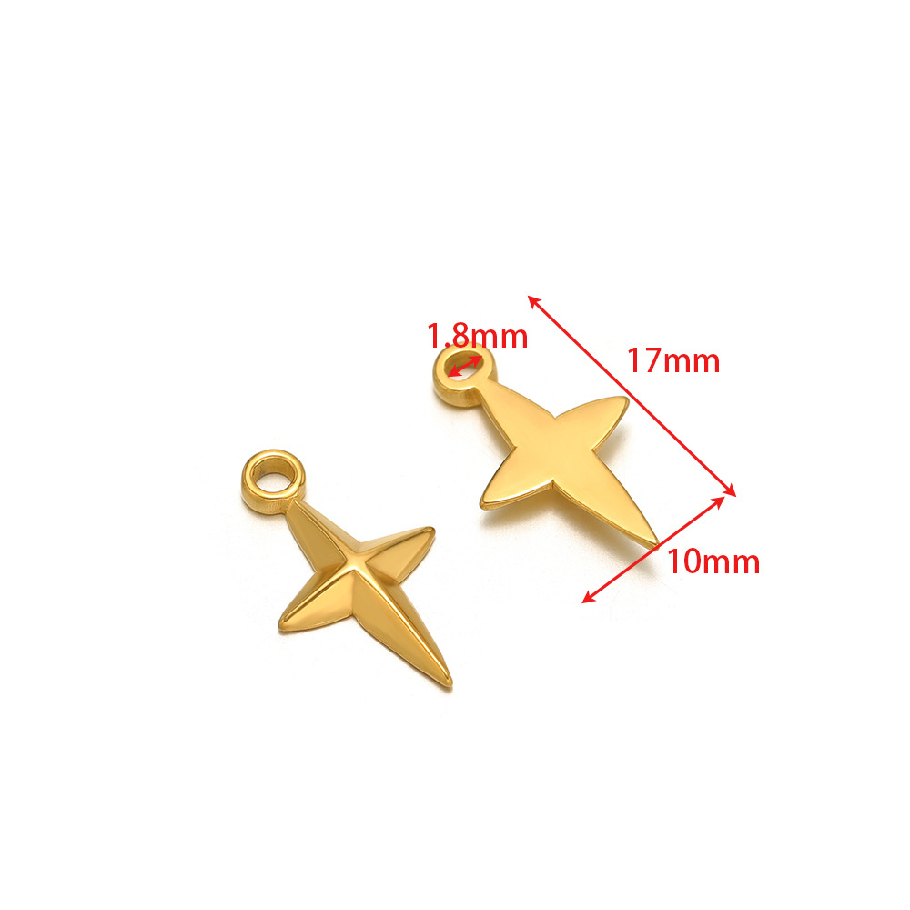 5:10*17mm cross with 1.8mm single hole gold