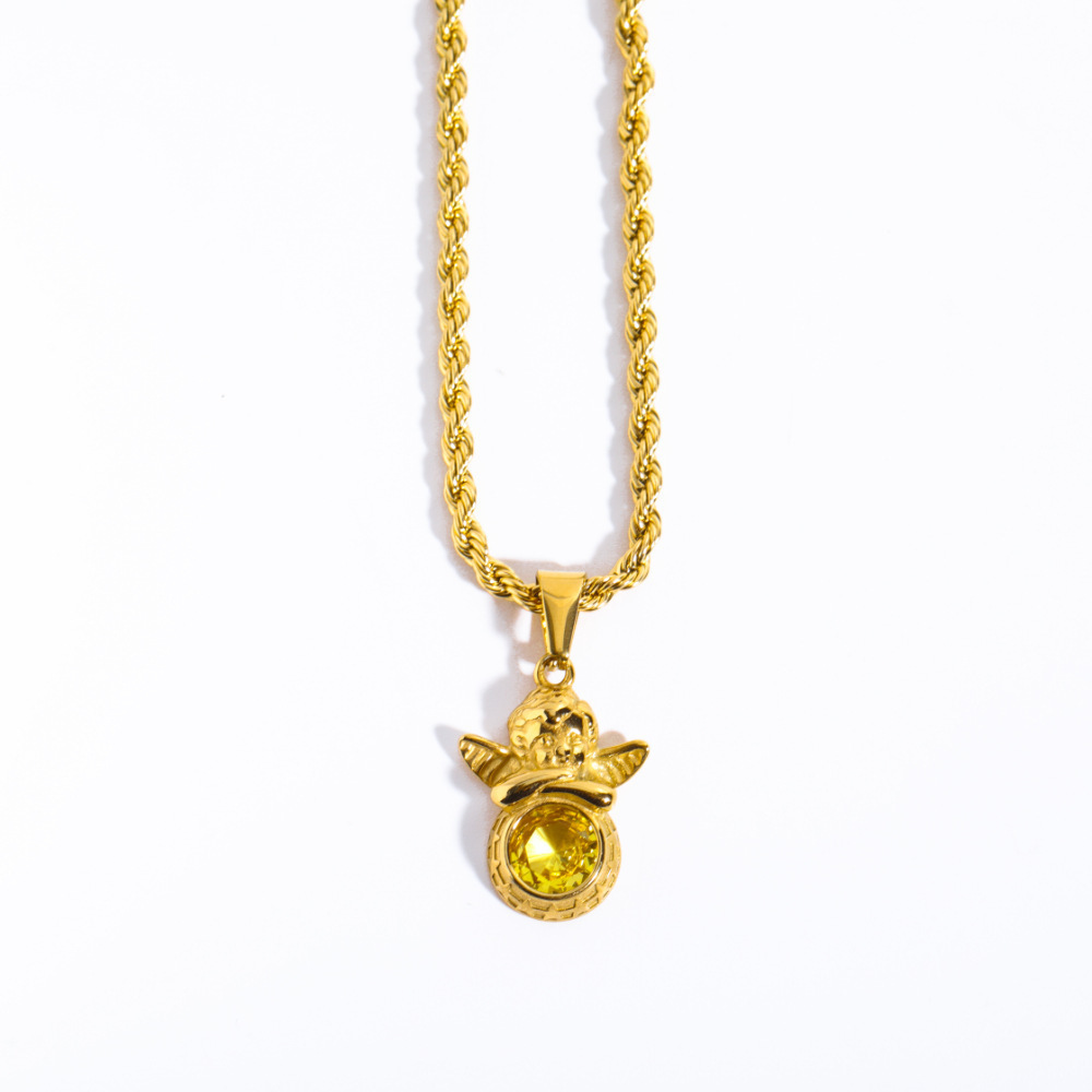 6:November-yellow [pendant twist chain]]