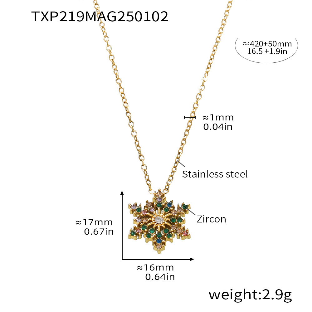 Mixed color zircon necklace