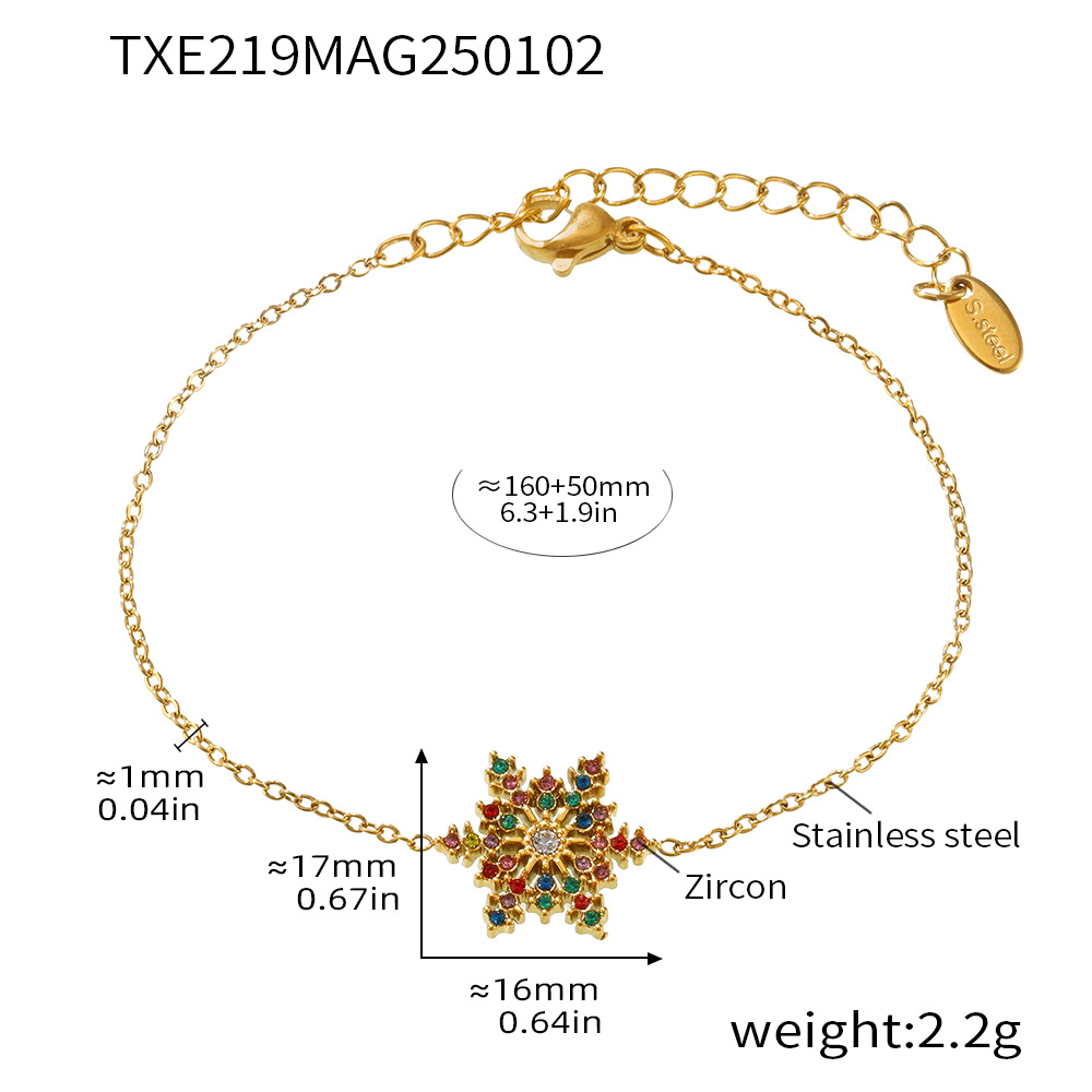 Mixed color zircon bracelet