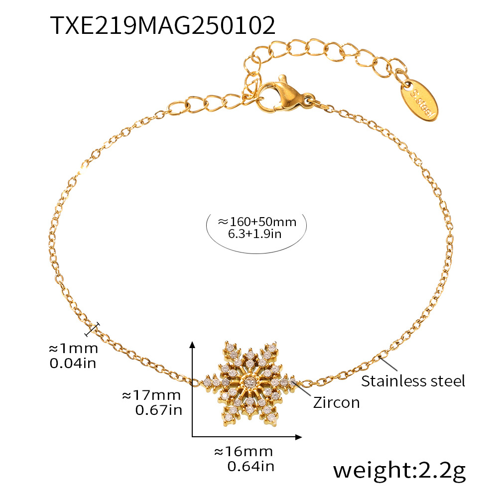 Snowflake zircon bracelet