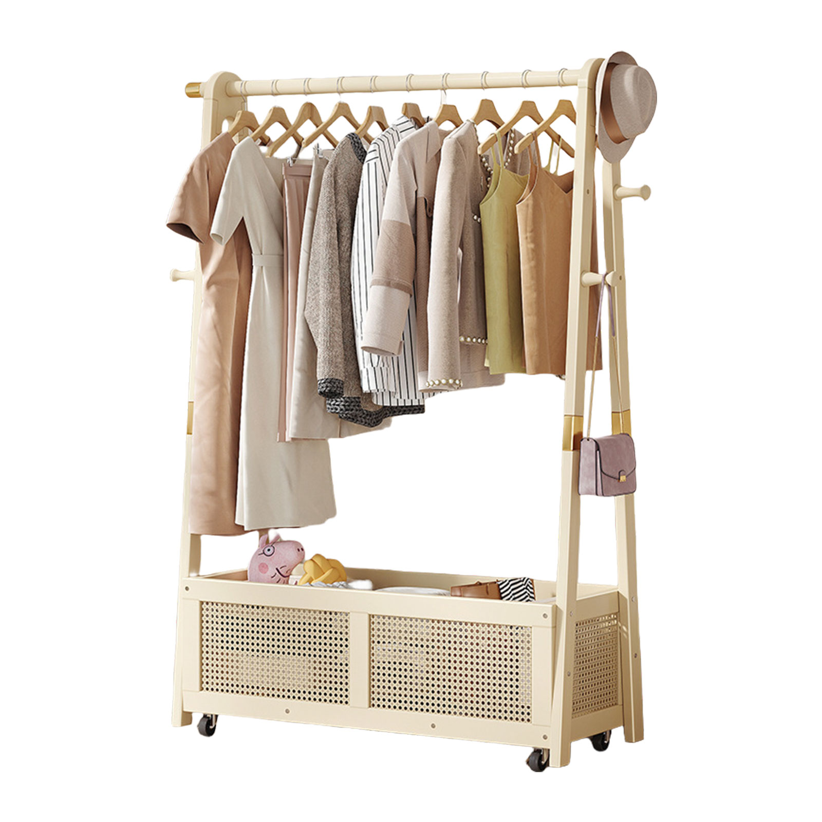 Light luxury 100 coat rack [Cream white]