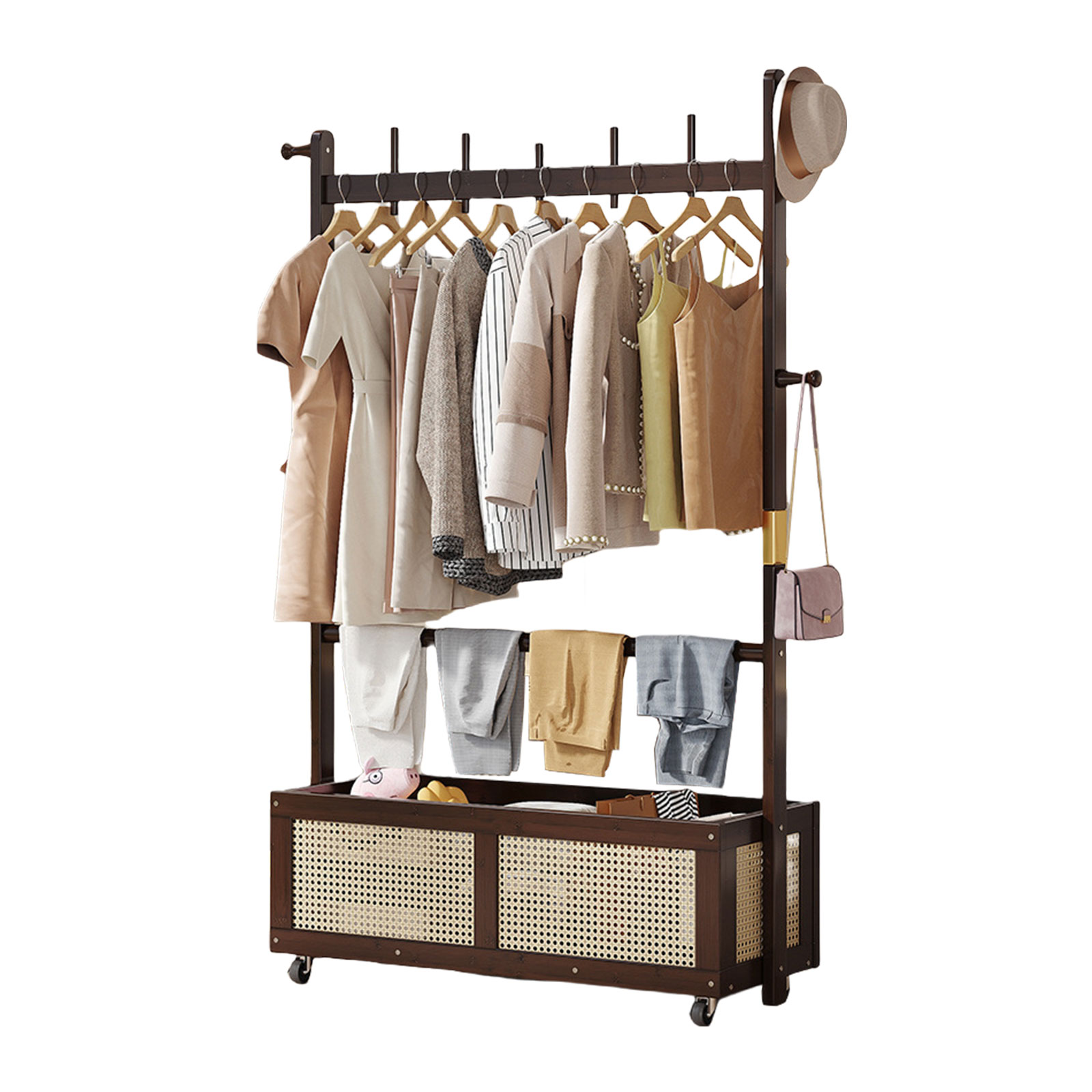 Keyboard 100 types of coat rack [sour branches and wood color]