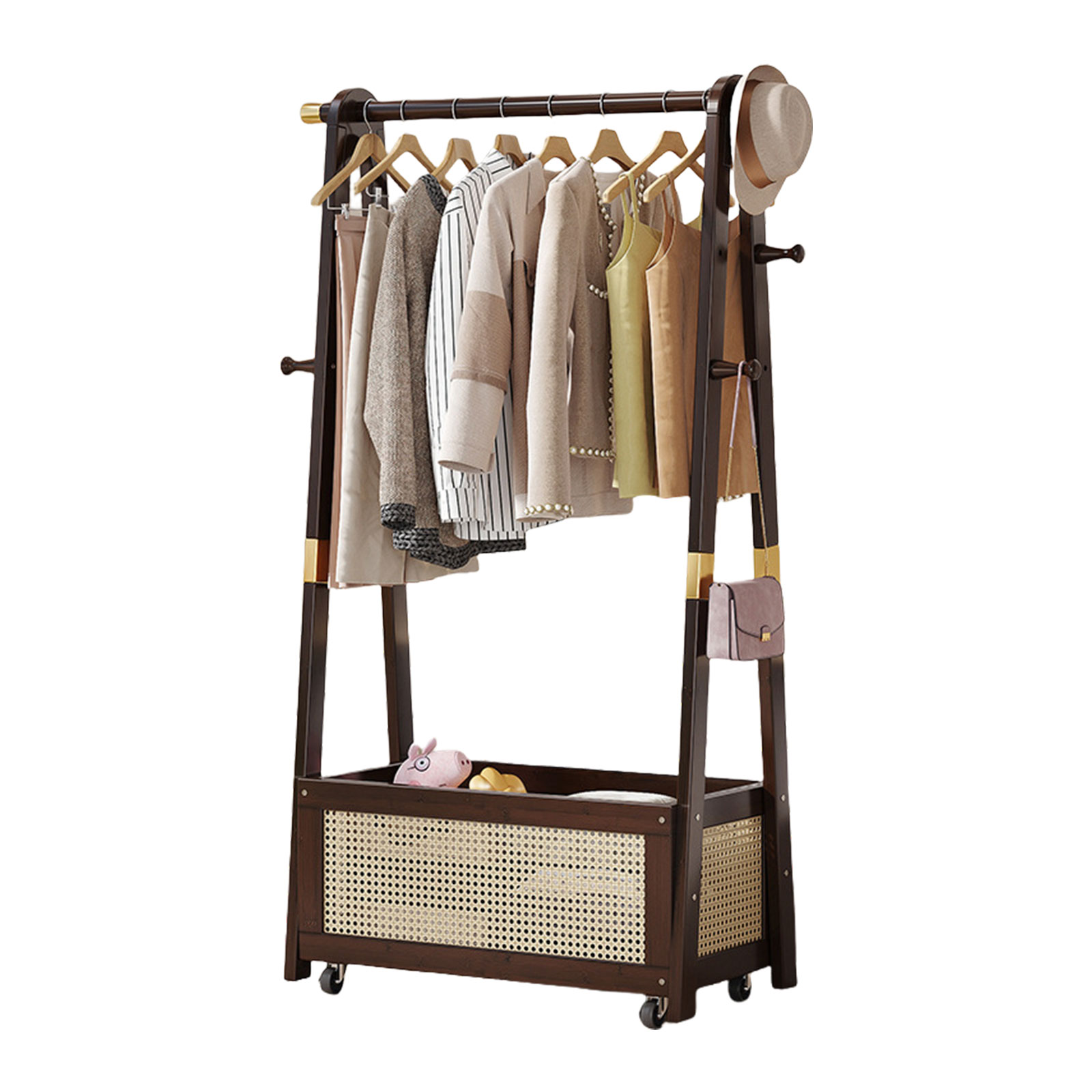 Light luxury 70 clothes rack [sour branches and wood color]