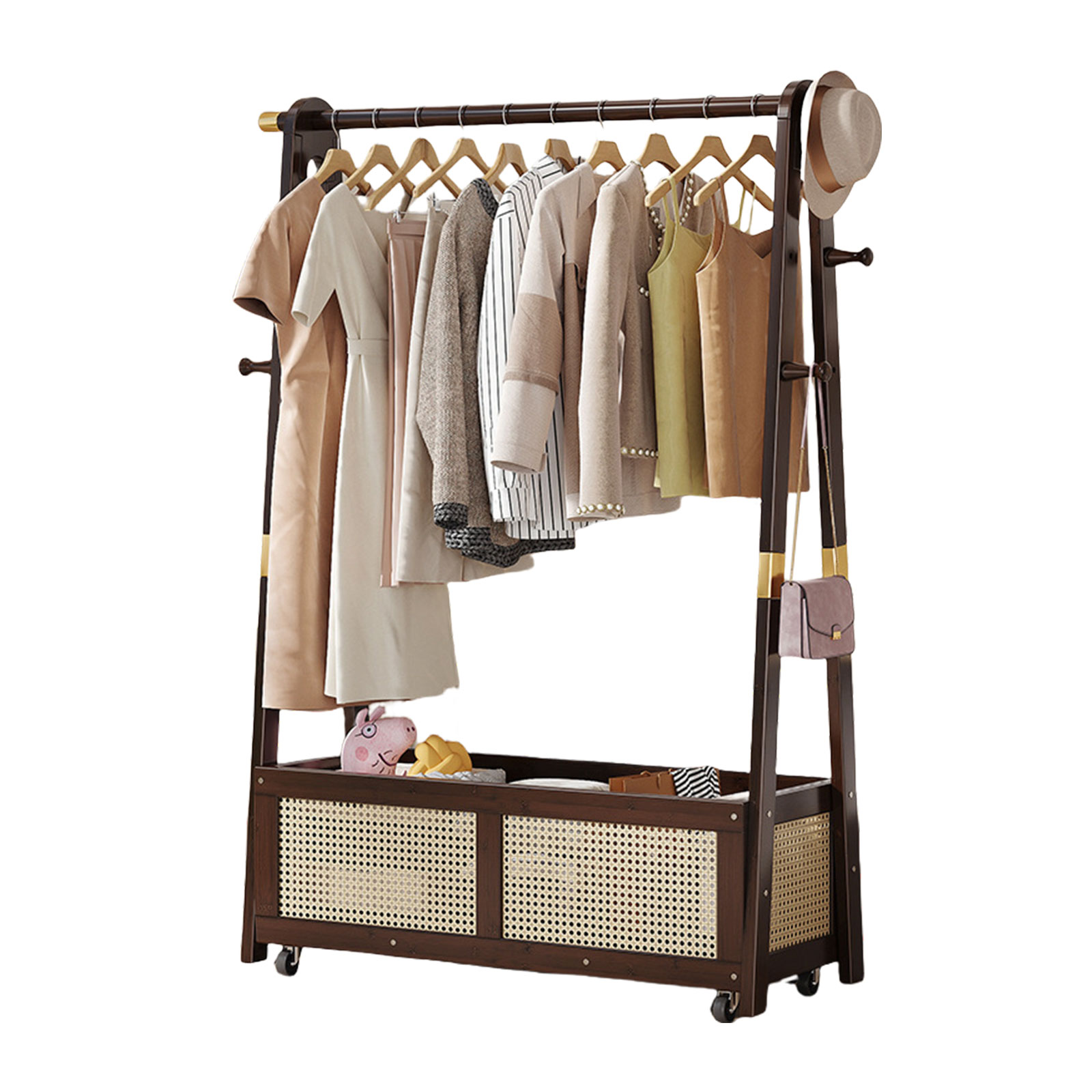 Light luxury 100 clothes rack [sour branches and wood color]