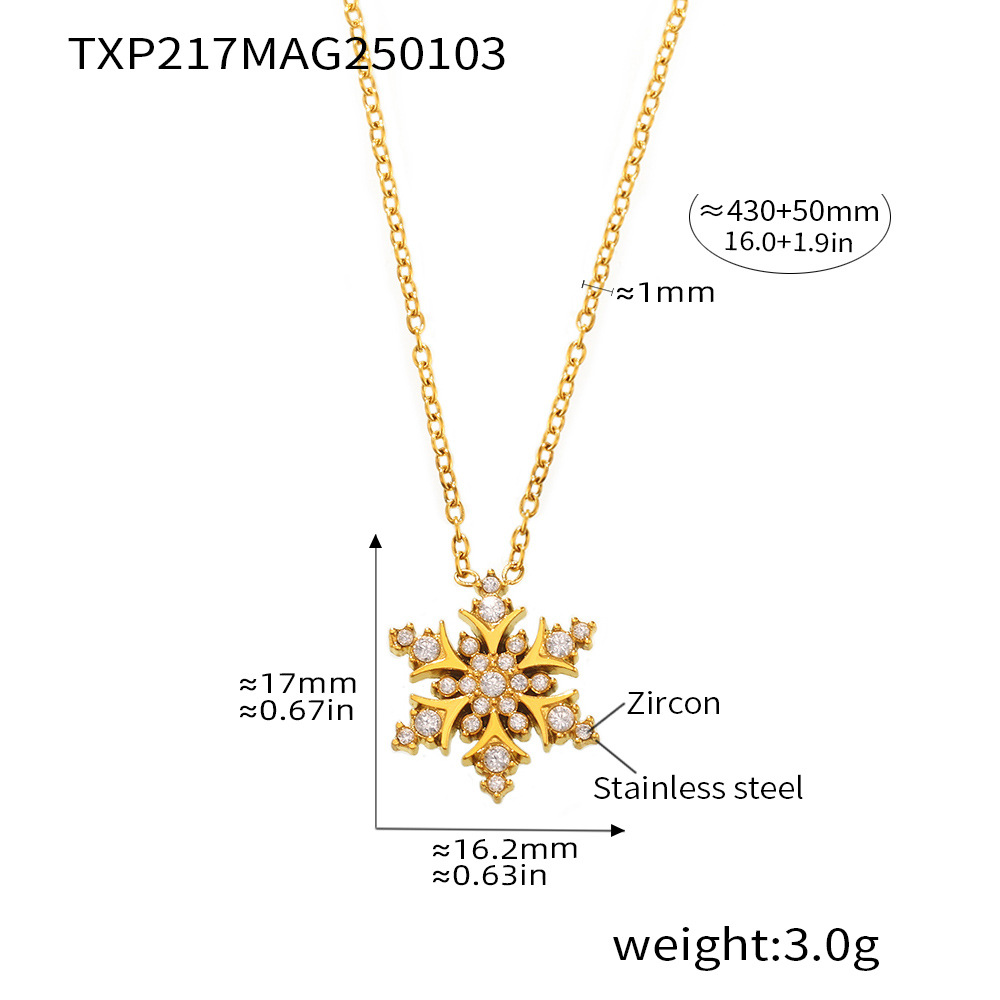 Snowflake zircon necklace