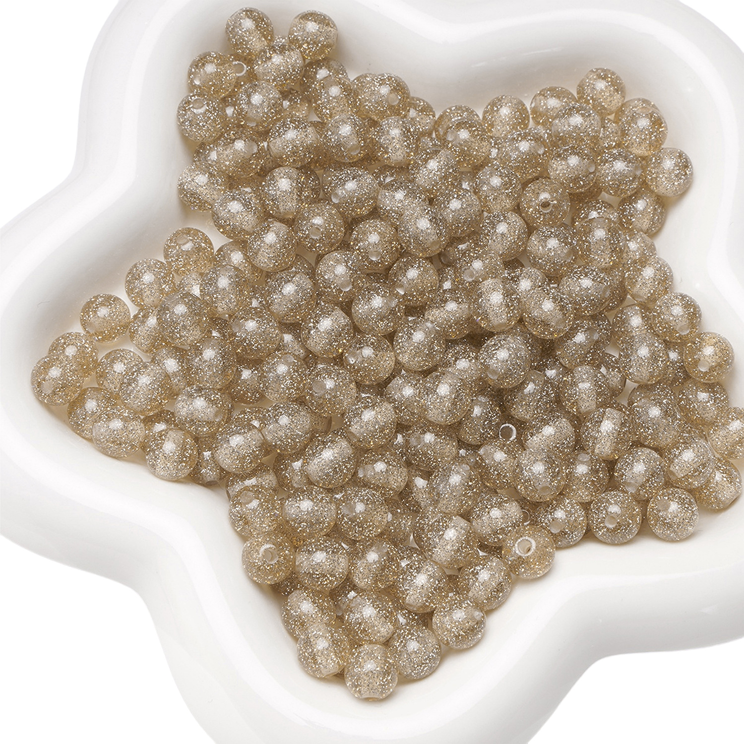 Coffee color 8mm 20 pieces/pack