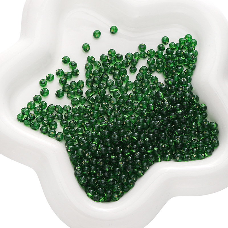 19:Emerald green 4mm 10g/pack about 110 pieces