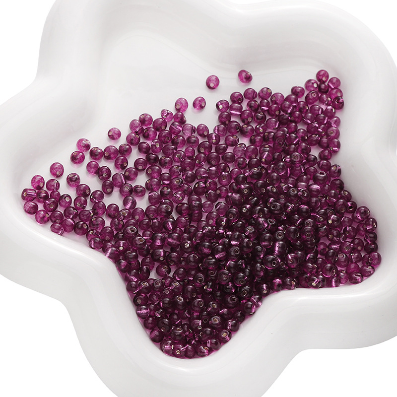 22:Grape purple 4mm 10g/pack about 110 pieces