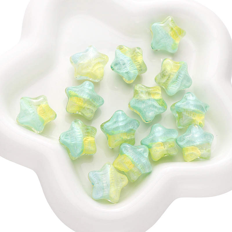 4:Gradient light blue yellow 21x19mm 1 piece/pack