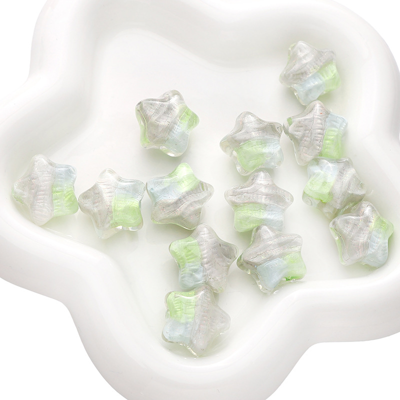 8:Gradient light green blue gray 21x19mm 1 piece/pack