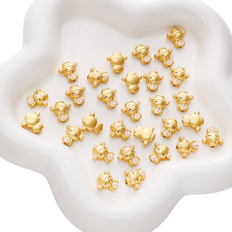 3:Gold-pink dripping oil 12x12mm 1 piece/pack