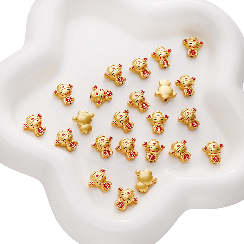 4:Gold-red dripping oil 12x12mm 1 piece/pack