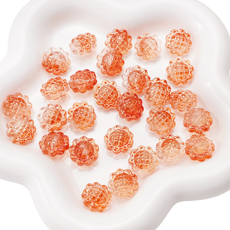 7:Gold powder orange red 15mm 10 pcs/pack