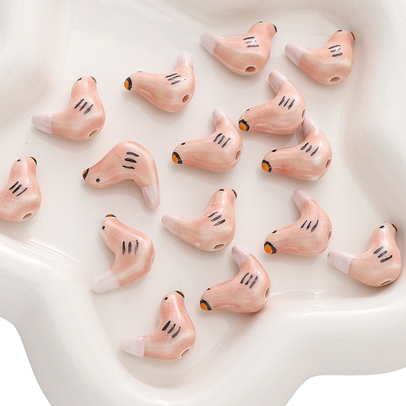 5:Pink white tail 20x14mm 1 piece/pack