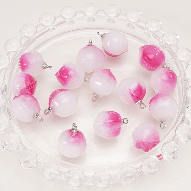 5:Peach about 13x17mm pink + white k sheep eye 2 pcs/pack