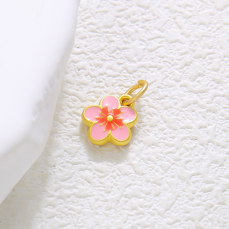 1:Pink cherry blossom pendant