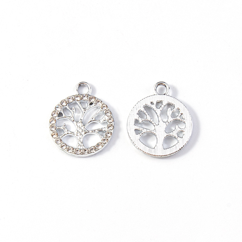 5:5# rhinestone life tree white k