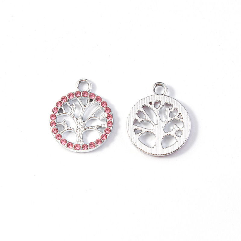 6:6# pink diamond life tree white k