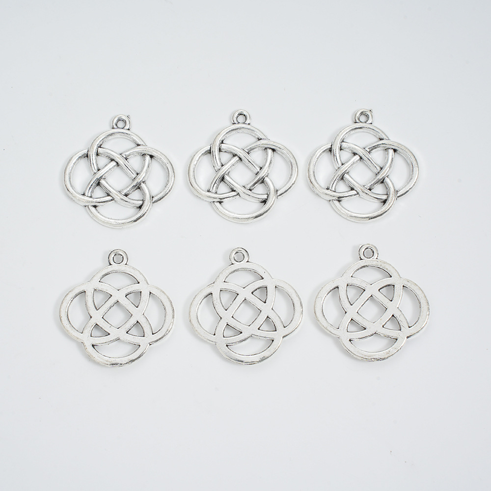 2:Round ancient silver 20x22mm