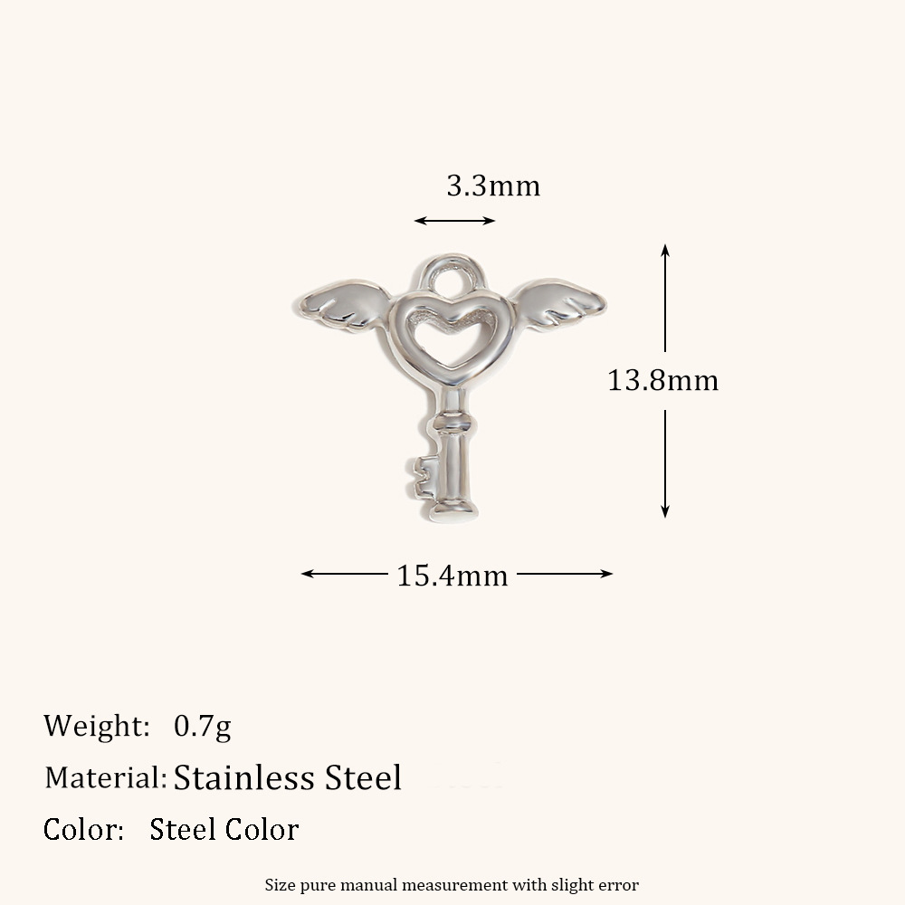 2:Angel key pendant-steel color