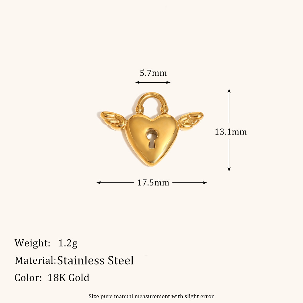 4:Angel love lock pendant-gold