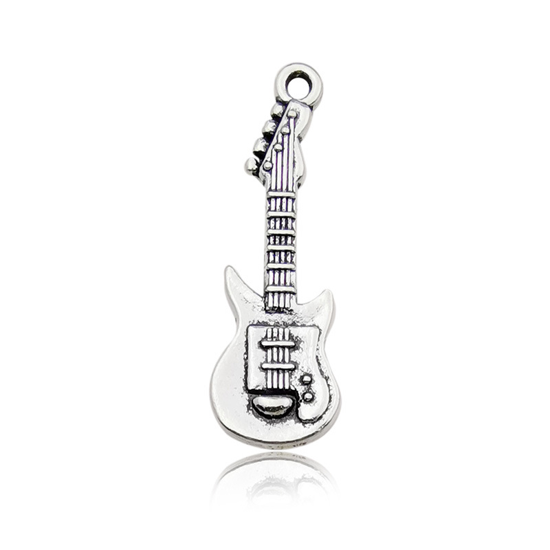 8:1 antique silver guitar 10x30mm-10789/1.3g