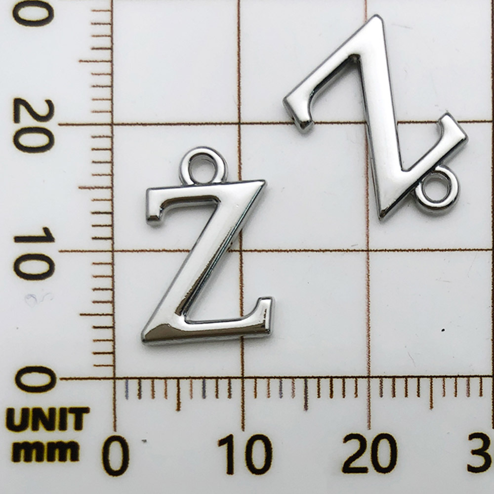 27:1 white k rack plated letter z-11x16mm-0.8g