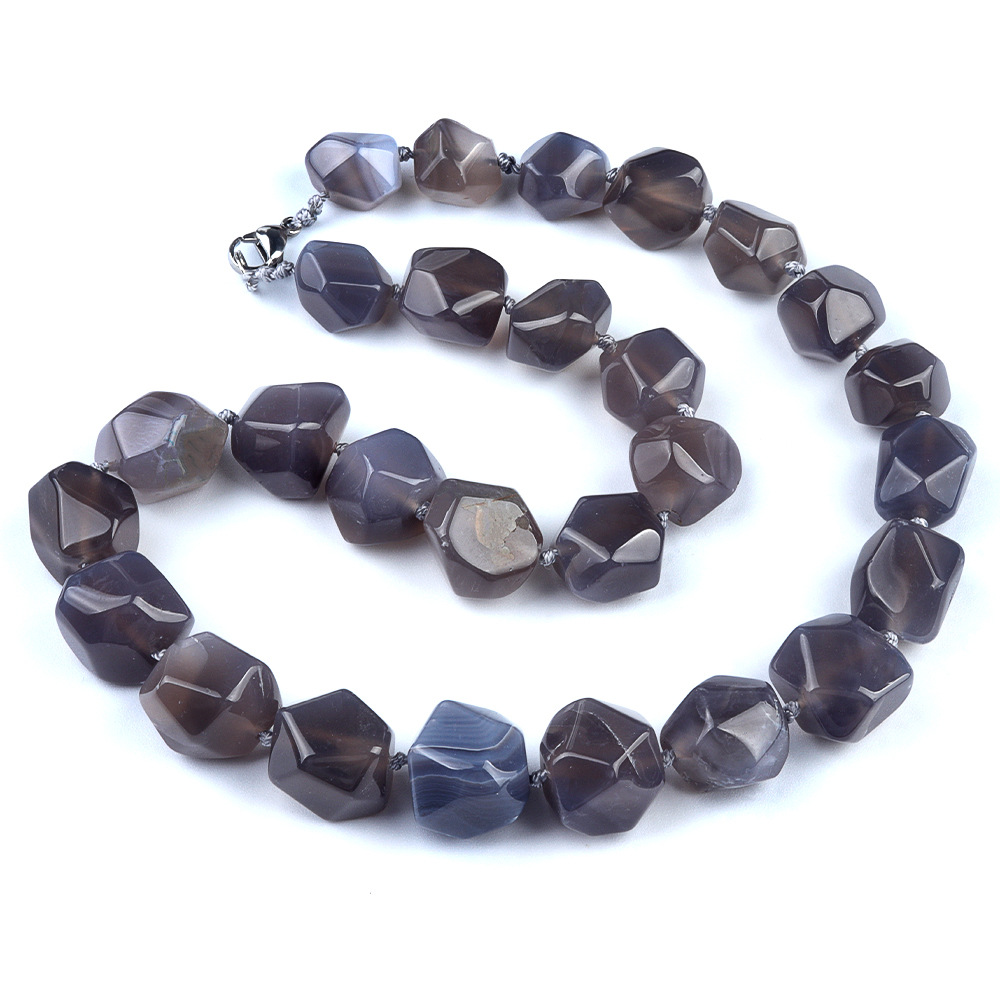 6 grey agate