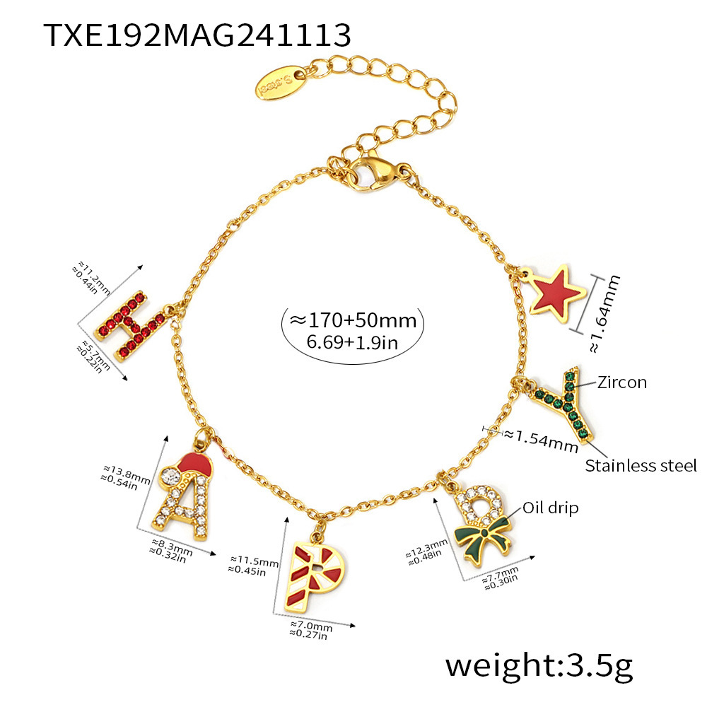 2:Txe192-christmas happy bracelet