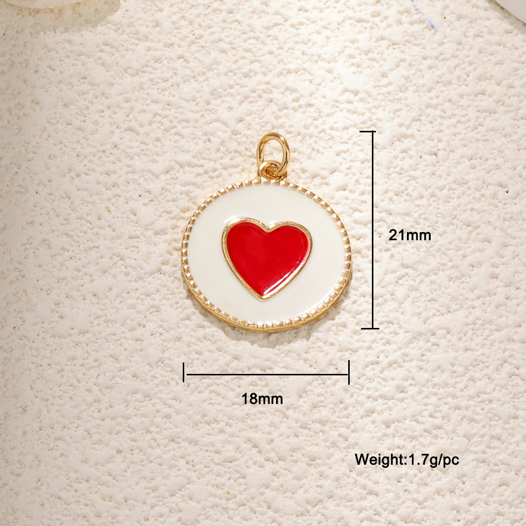 1:Red heart on white background