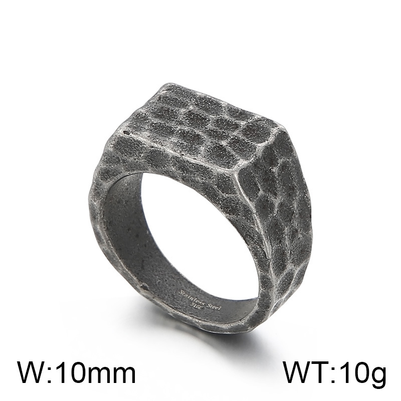 Rectangular boiled black KR105954-KJX US Size #7