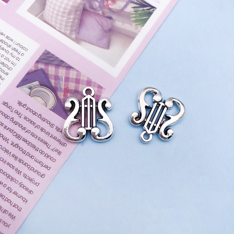 12:1 antique silver organ 16x17mm-10794/1.9g