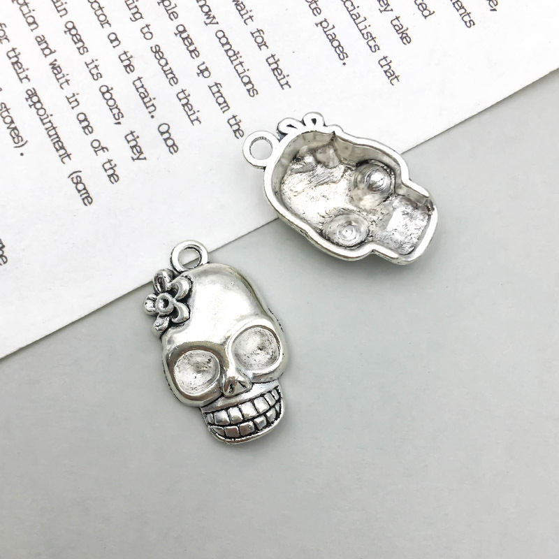 5:1 skull with flowers 13*21mm-1.7g-5804