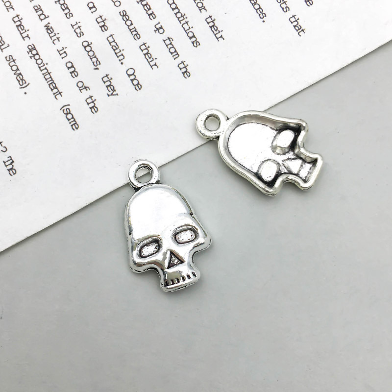 10:1 antique silver skull 11*18mm-1g-10876