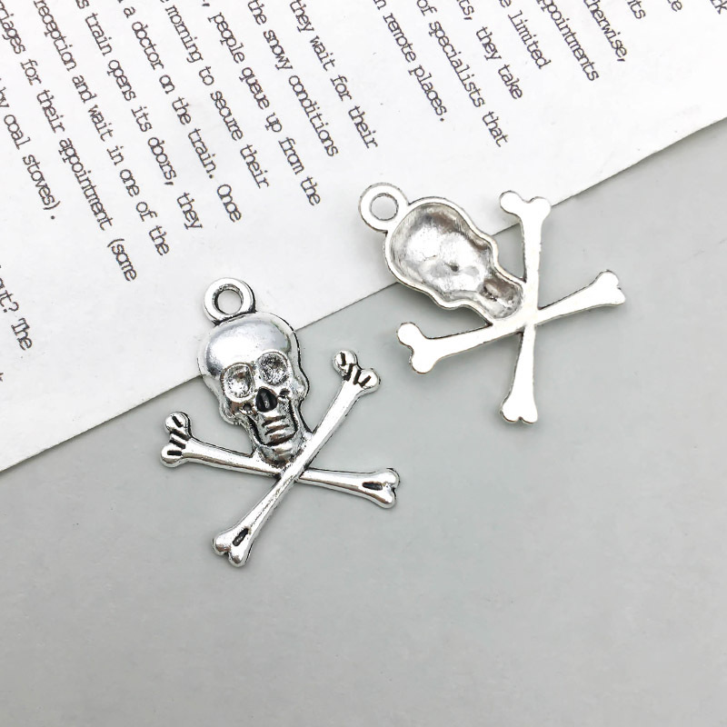 16:1 antique silver skull 20*23mm-1.4g-17336