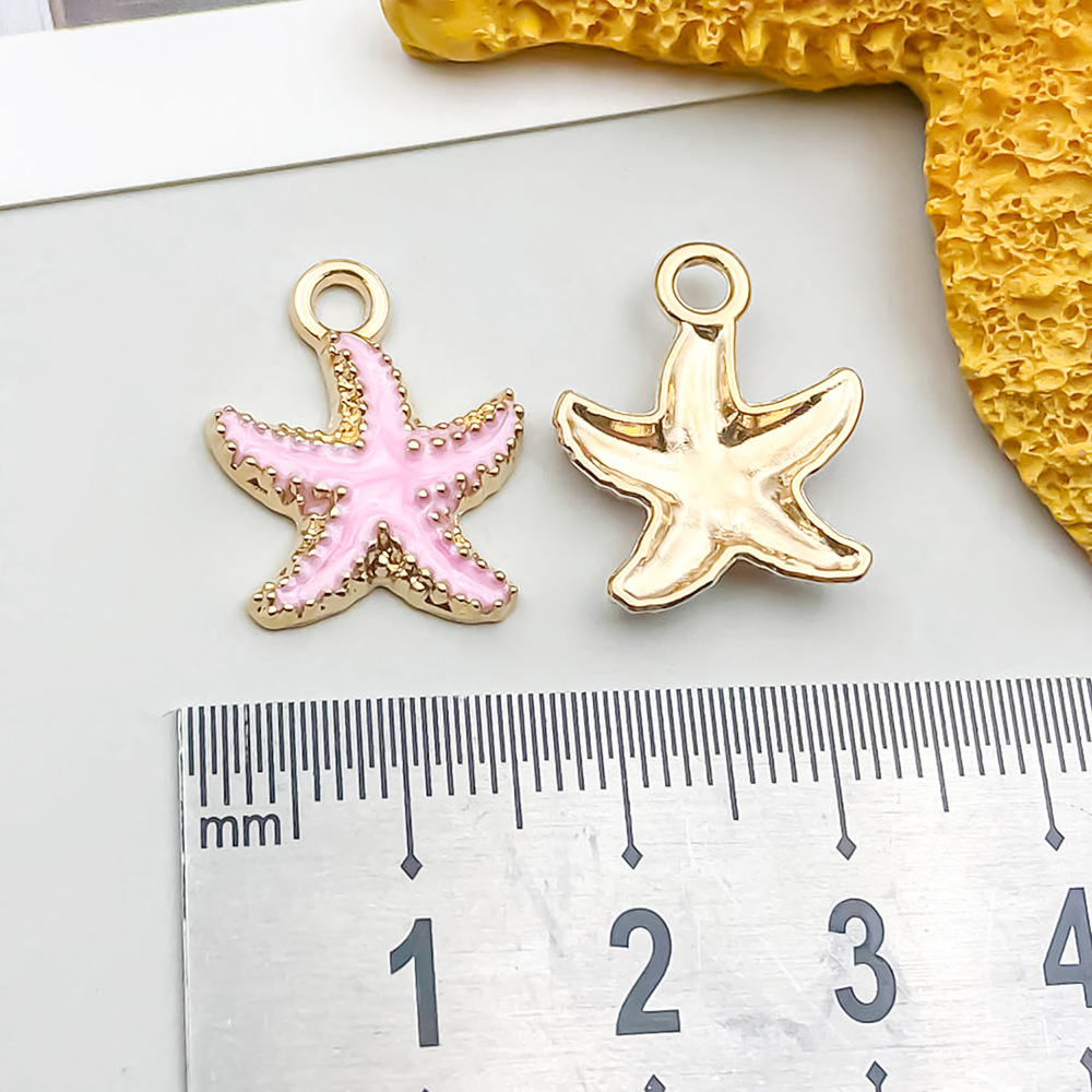 15:1 oil dripping pink starfish 15*18mm-1.1g-8612