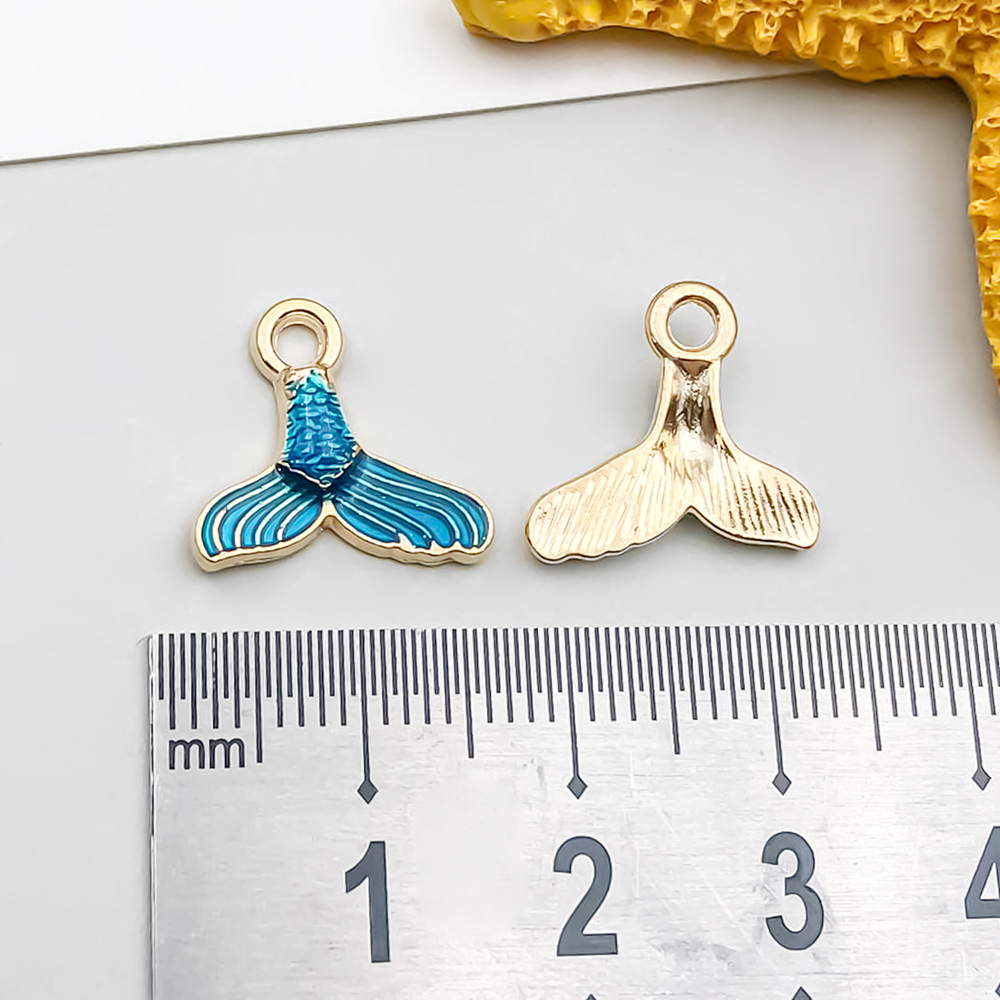 17:1 oil dripping blue mermaid tail 14*15mm-0.7g-10967