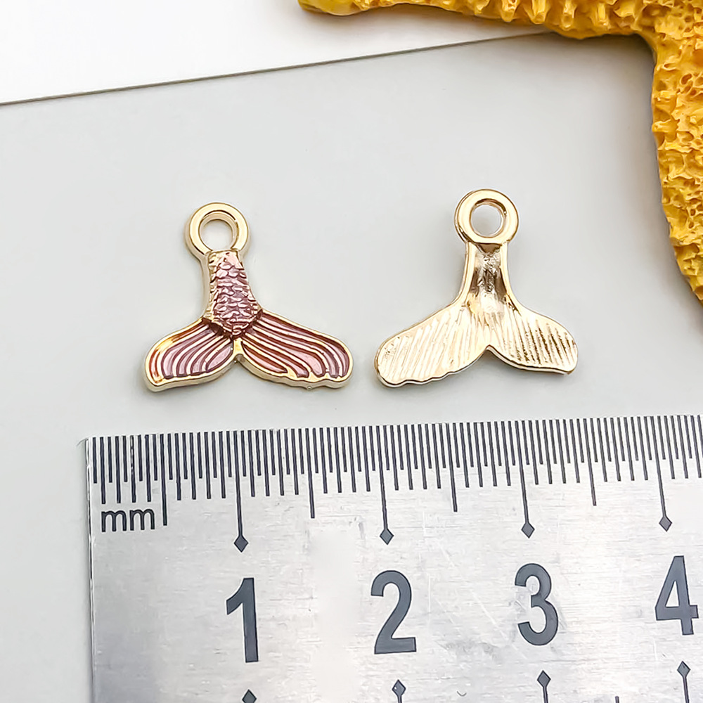 20:1 oil dripping purple mermaid tail 14*15mm-0.7g-10970