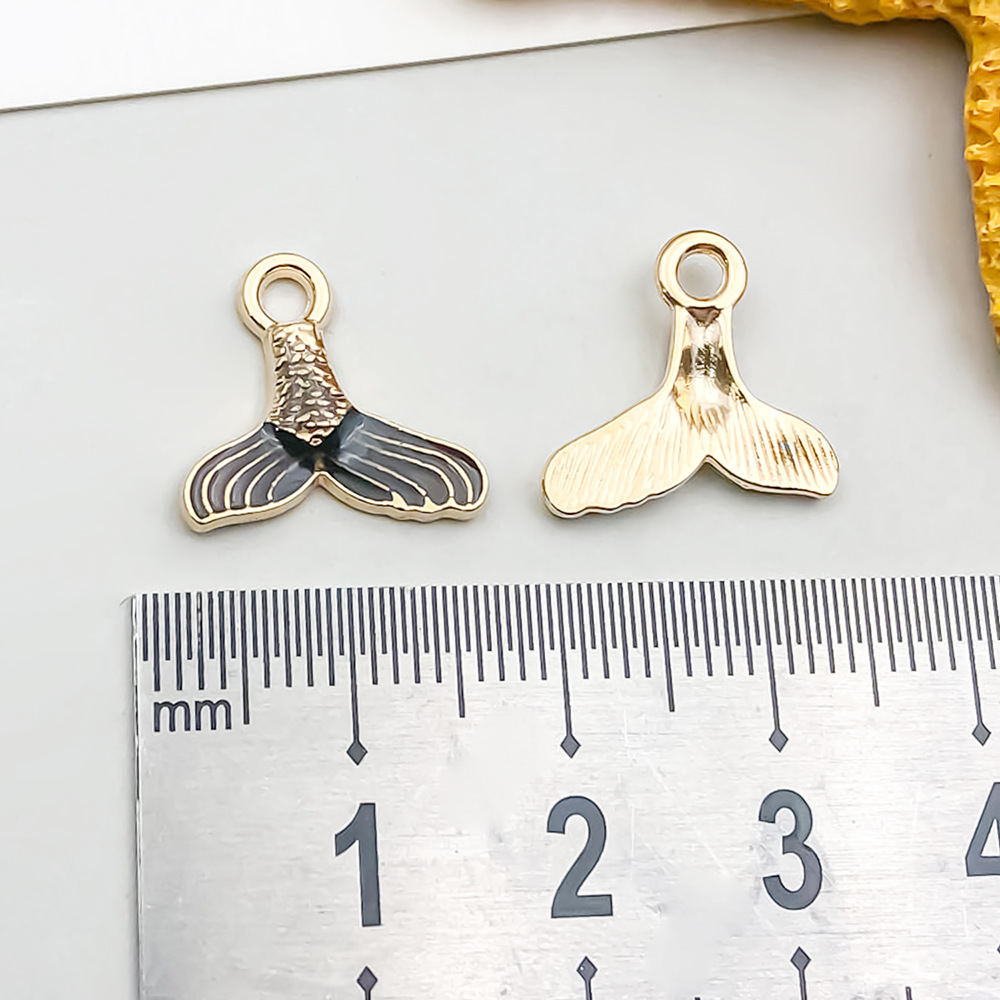 21:1 oil dripping brown mermaid tail 14*15mm-0.7g-10971