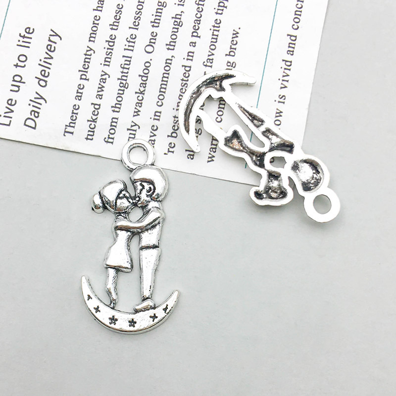 11:1 antique silver couple 14*29mm-1.3g-11434