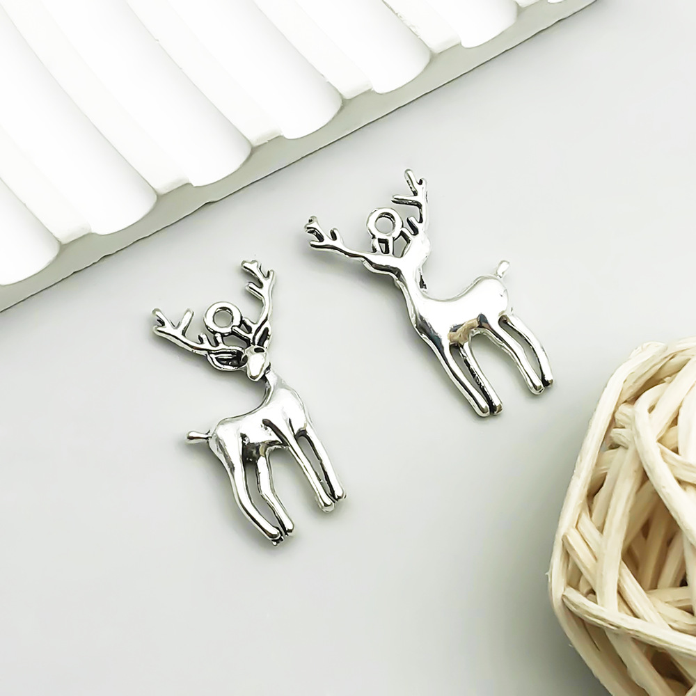 8:1 antique silver Christmas deer 26*15mm-2.6g-11423